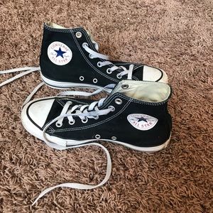 Black high top converse